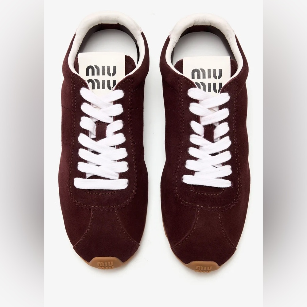 Miu Miu Dark plume Suede Sneakers